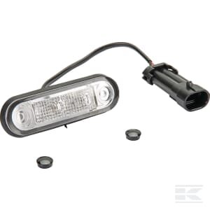 Salono apšvietimas LED, 0.50W, stačiakampis, 12/24V, baltas, tvirtinamas varžtais, 84x..., 2 LED, Hella 2XT959510467