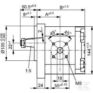 Krumplinis siurblys AZPG-22-032LCB20MB Bosch Rexroth 510725444