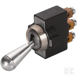 Klavišinis jungiklis S28 3 kontaktų skersmuo 12.5mm chromuotas 6FG002312001