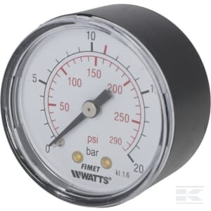 Manometer ø50 1/4" 20/11B Fini – 9052802