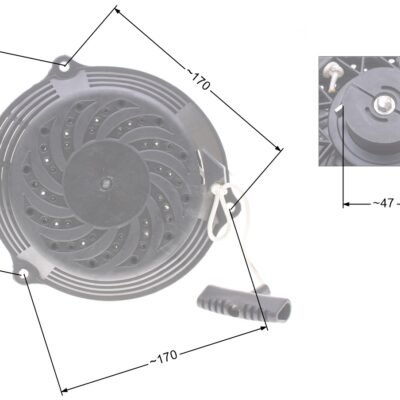 Starteris NAC T375 plastikinis korpusas prekybinių vejapjovių