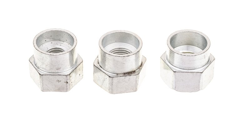 Trimerio galvutės adapterių rinkinys M10×1,25 / M8×1,25 / M10×1,00, 3 vnt