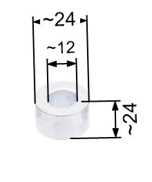 Adapterio distancinė įvorė NAC aukštis 15 mm velenas 25 mm prekybinių vejapjovių