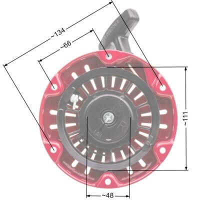 Starteris Honda GX100 pakaitalas 28400-Z0D-V02ZC / 28400-Z0D-003ZA