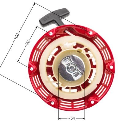 Starteris kiniškam generatoriui Lifan/Kipor/Loncin/Zongshen 168, metaliniai griebtukai T4