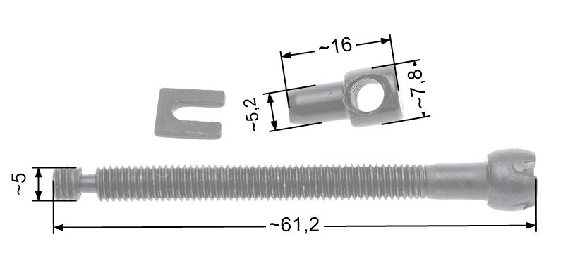 Priekinis grandinės įtempiklis NAC CS4500 SPS01-45 CS5200 (marketiniai pjūklai)