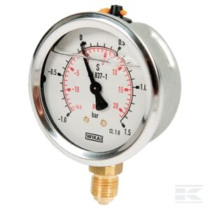 Manometras Ø63 mm -1 iki +1,5 bar apatinis pajungimas 1/4" B711WM0631015D