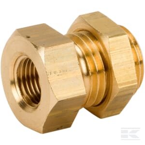 Per sienelę montuojamas nipelis su metriniu išoriniu sriegiu BHF18B