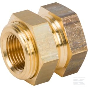 Per sienelę montuojamas nipelis su metriniu išoriniu sriegiu BHF38B