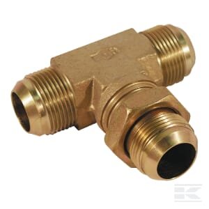 T formos kaištis per sienelę, išorinis 9/16 JIC TS09