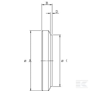 HD cilindro dangtelis D160 B=45 mm DS3916001A