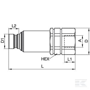 Mova 1/2" – 3/4" vyr, plokščio fronto FB PLK42013113
