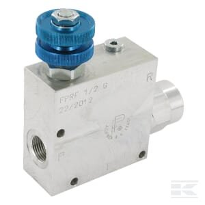3 krypčių srauto valdymo vožtuvas, 1/2", 50–90 l/min FPRF12G