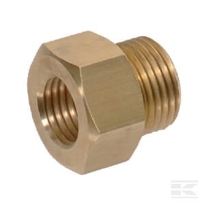 Mažinantis perėjimas F/M, žalvarinis M14x1.5 į M18x1.5 I00084