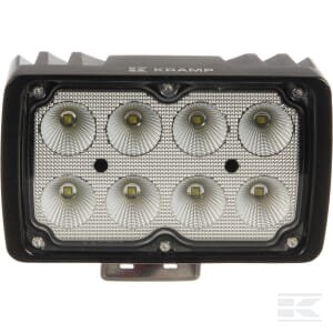 Darbinė lempa LED, 40W, 4000lm, stačiakampė, balta, 152x75x108mm, Deutsch jungtis, Wide flood, 8 LED, Kramp LA10414