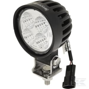 Darbinė lempa LED, 40W, 4000lm, apvali, balta, 10/30V, 84x126x71.8mm, AMP jungtis, spot beam, 4 LED, 360 laipsnių, Kramp LA10551SP