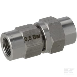 Atbulinis vožtuvas S 06 (0,5 bar) nerūdijančio plieno LCV05001SS