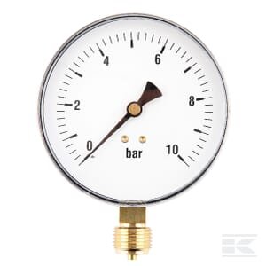 Manometras Ø100, 0–10 bar, 1/2" MA10010L08ST