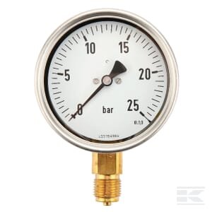 Manometras Ø100 0–25 bar 1/2" MA10025L08SSGF