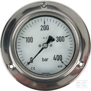 Manometras 7216 Ø100, 0–400, skydelio montavimas MA100400P08SS