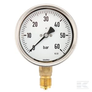 Manometras Ø100 0–60 bar 1/2" MA10060L08SSGF