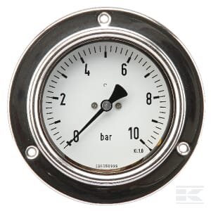 Manometras Ø100, 0–60 bar, 1/2", montuojamas į panelę MA10060P08SSGF