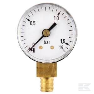 Manometras Ø40, 0–1,6 bar, 1/8", apatinis pajungimas MA40016L02ST