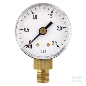Manometras Ø40, 0–2,5 bar, 1/8", apatinis pajungimas MA40025L02ST