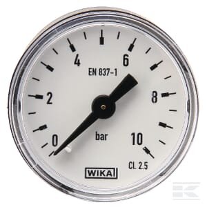 Manometras Ø40, 0–10 bar, galinis pajungimas MA4010B02PL