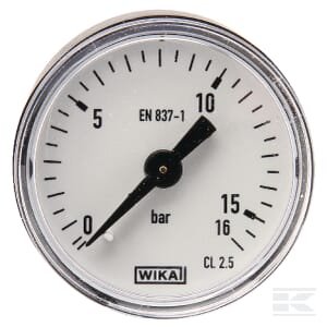 Manometras Ø40, 0–16 bar, galinis pajungimas MA4016B02PL