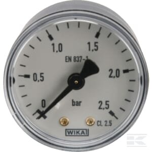 Manometras Ø50, 0–2,5 bar, galinis pajungimas MA50025B04PL