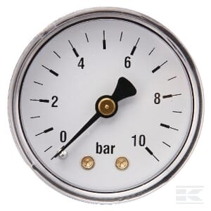 Manometras Ø50, 0–10 bar, 1/4", galinis pajungimas MA5010B04ST