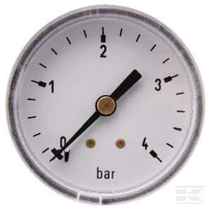 Manometras Ø50, 0–4 bar, 1/4", galinis pajungimas MA504B04ST