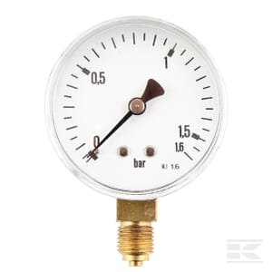 Manometras Ø63, 0–1,6 bar, 1/4", apatinis pajungimas MA63016L04ST