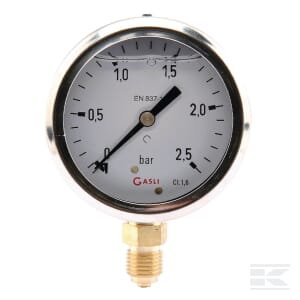 Manometras Ø63 0–2,5 bar 1/4" apatinis pajungimas MA63025L04SSGF