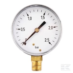 Manometras Ø63, 0–2,5 bar, 1/4", apatinis pajungimas MA63025L04ST