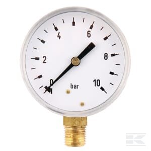 Manometras Ø63, 0–10 bar, 1/4", apatinis pajungimas MA6310L04SS