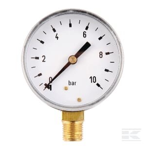 Manometras Ø63, 0–10 bar, 1/4", apatinis pajungimas MA6310L04ST