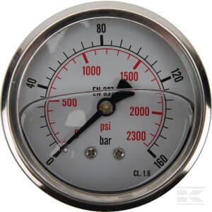 Manometras D63 RA, 0–160 bar MA63160ARVS