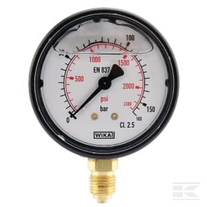 Manometras Ø63 0–160 bar 1/4" apatinis pajungimas MA63160L04PLGF