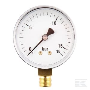 Manometras Ø63, 0–16 bar, 1/4", apatinis pajungimas MA6316L04ST