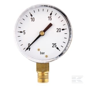 Manometras Ø63, 0–25 bar, 1/4", apatinis pajungimas MA6325L04ST
