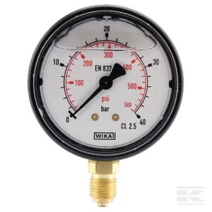 Manometras Ø63 0–40 bar 1/4" apatinis pajungimas MA6340L04PLGF