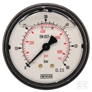 Manometras Ø63, 0–60 bar, 1/4", galinis pajungimas MA6360B04PLGF