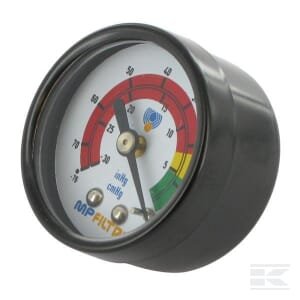 Vizualinis vakuumo manometras, 1/4" BSP, galinis, MPS/SF2 MP9V0P01