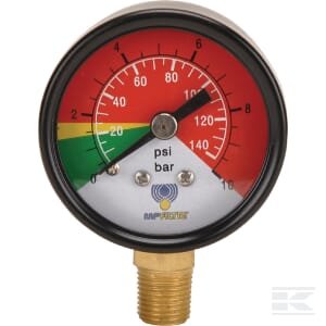 Vizualinis slėgio manometras, 1/8" BSP, apatinis, 1,4 bar, MPF/MPX/MPT/MPH MP9V1P01