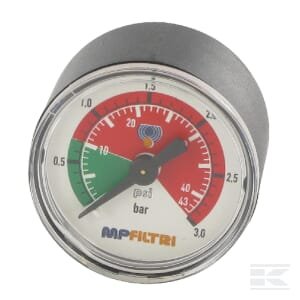 Vizualinis slėgio manometras, 1/8", galinis, MPS MP9VTP01