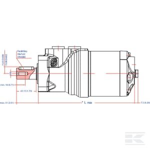 Orbitinis variklis, Ø25, flanšas C, galinis pajungimas OMR2001516215