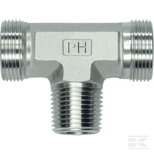 T jungtis su vyrišku sriegiu 8L x 1/4" BSPT nerūdijančio plieno TES8LRK14SS