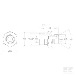 Sujungimas M/M M27x2 x 1/2" BSP VNBM0827X2ISO6149